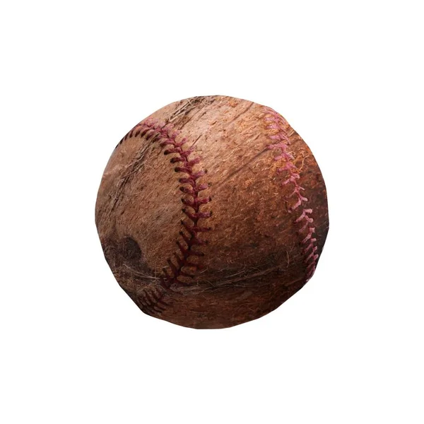 Coconuted Baseball Över Isolerade — Stockfoto