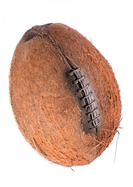 Kokosnuss Rugby Ball Isoliert — Stockfoto