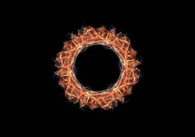 Yanan dumanlı alevler