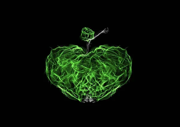 Konst Grönt Äpple Rökig Konsistens — Stockfoto