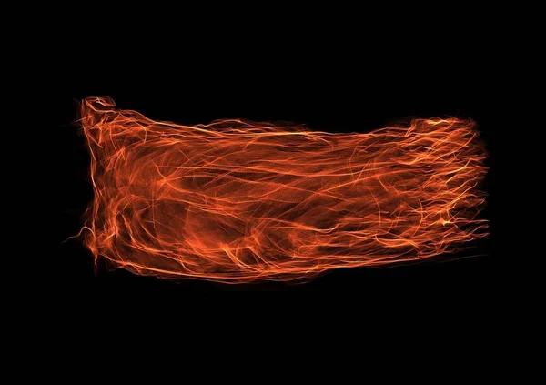 Torn Fiery Tail Flame — Stock Photo, Image