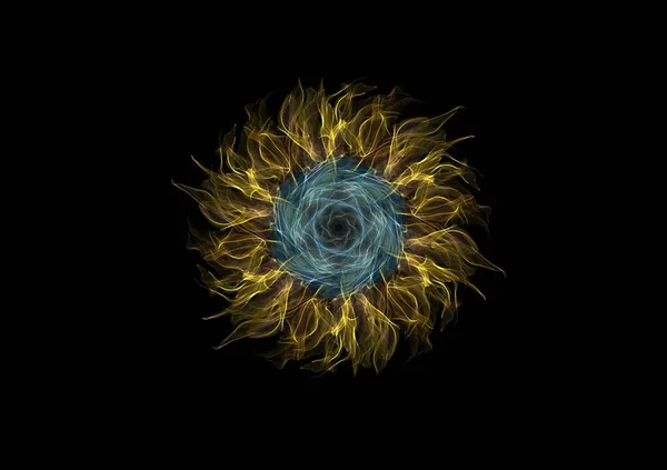 Knospenkopf Flauschige Blütenblätter Sonnenblume — Stockfoto