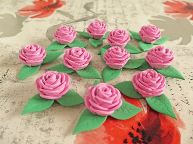 el yapımı pembe güller