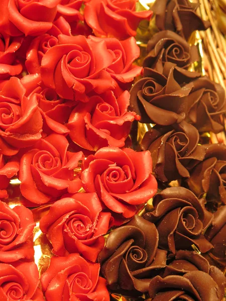 Heerlijke chocolade rozen — Stockfoto
