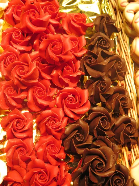 Deliciosas rosas de chocolate —  Fotos de Stock