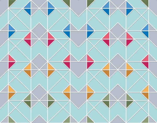 Nahtlose Geometrische Einfache Pastellfarbe Herzen Mit Umrissenen Formen Effekt Muster — Stockvektor