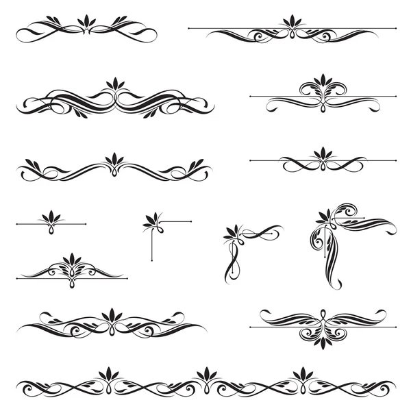 Set of Calligraphic Elements — Stock Vector