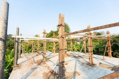 Bir binanın inşaat alanı - taş işçiliği