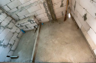 Bir binanın inşaat alanı - taş işçiliği