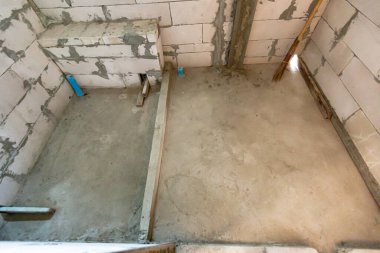 Bir binanın inşaat alanı - taş işçiliği