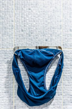 Kullanılmış erkek iç çamaşırına yakın çekim