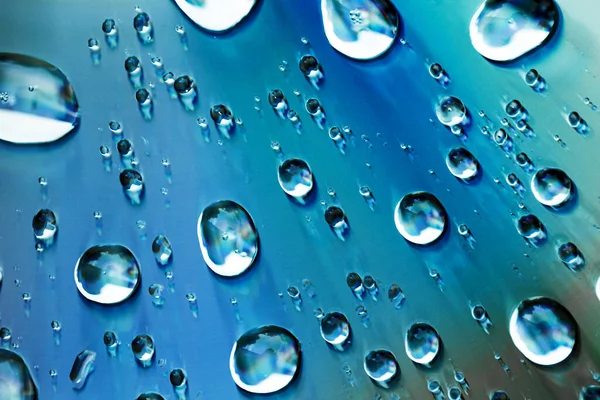 Regentropfen Auf Fenster Sommer Regentag — Stockfoto