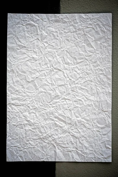 Texture Blanche Arrière Plan Papier Froissé — Photo