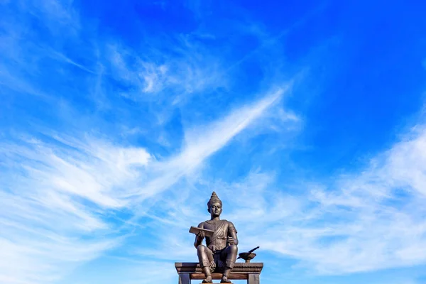 Monumento Del Ramkhamhaeng Grande Sukhothai Historical Park Thailandia — Foto Stock