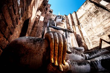 Sukhothai Wat Si Chum Tarihi Parkı Tayland 'da Maha antik başkenti Sukhothai Tayland.