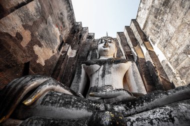 Sukhothai Wat Si Chum Tarihi Parkı Tayland 'da Maha antik başkenti Sukhothai Tayland.