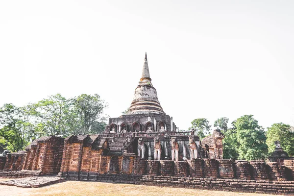 Temple Dans Parc Historique Satchanalai Sukhothai Thaïlande — Photo