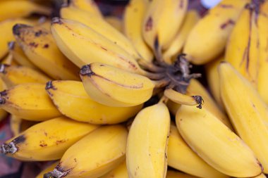 Olgun muzlar sarıdır, bu da faydalı bir meyvedir..