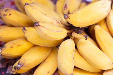 Olgun muzlar sarıdır, bu da faydalı bir meyvedir..