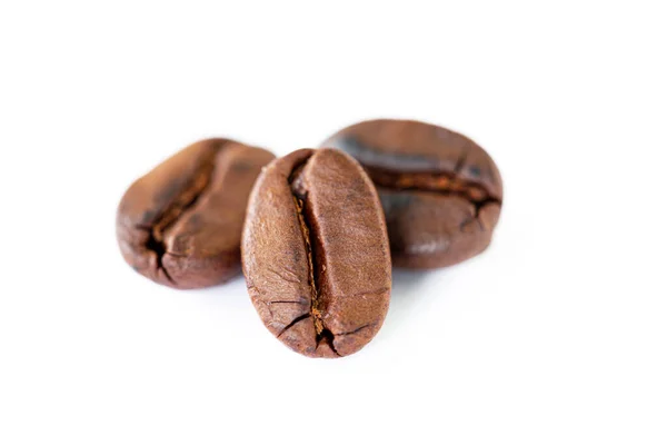 Närbild Kaffebönor För Bakgrund Och Konsistens — Stockfoto