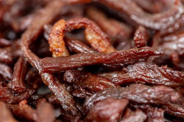 Yağda kızartılmış güneşte kurutulmuş et