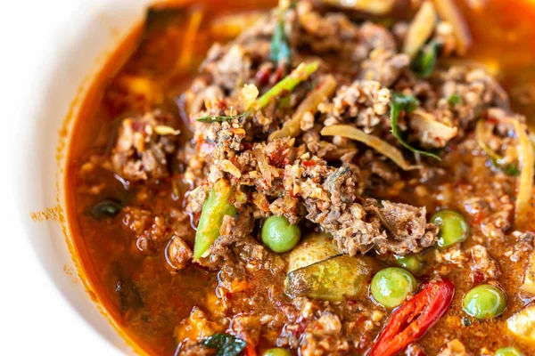 Quaglia Curry Della Giungla Con Erbe Tailandesi Sapore Caldo Piccante — Foto Stock