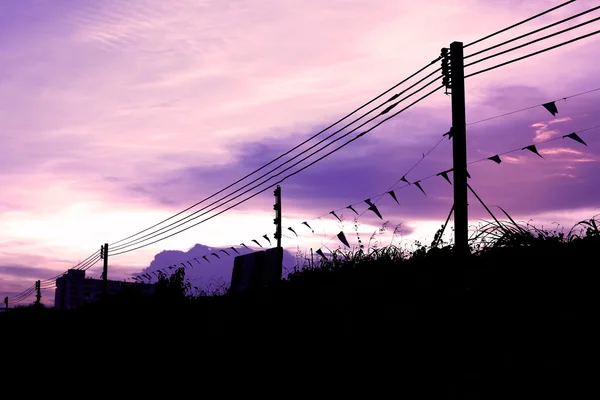 Electricity poles — Stock Photo, Image