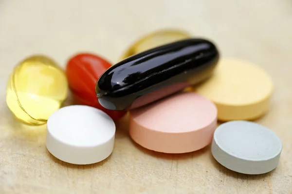 Macro de fond à base de pilules et capsules — Photo