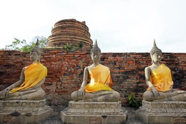 Ayudhaya, Tayland Watyaichaimongkol Tapınağı'nda antik Pagoda