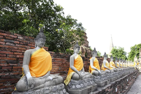 Starożytnych Pagoda w świątyni Watyaichaimongkol w stylu, Tajlandia — Zdjęcie stockowe