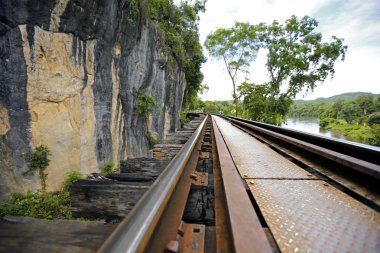 Tren geçerken bir satýr kırsal Tayland.