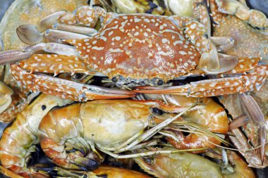 buharda pişmiş Yengeç