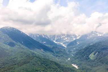 Karlı güzel dağ manzarası