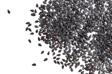 izole kırpma yolu ile beyaz arka plan üzerinde siyah susam