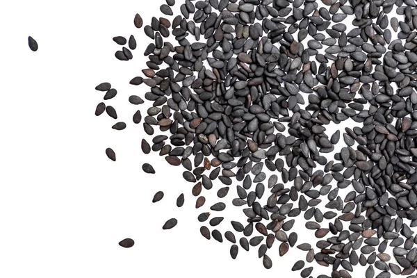 izole kırpma yolu ile beyaz arka plan üzerinde siyah susam