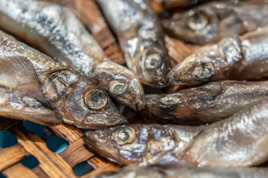 Pazarda taze balık.