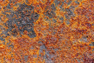 Paslı metal dokusunun paslı yüzeyi.
