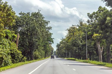 Parktaki yol. Tayland.