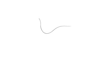 Tek el, beyaz arkaplanda izole edilmiş siyah çizgiler çizdi. fırça darbesi.