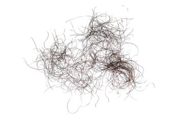 soyut saç beyaza izole edilmiş.