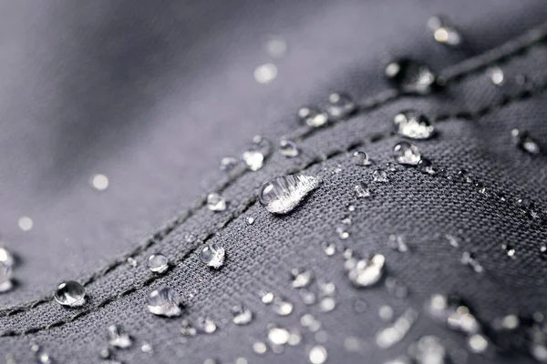 Tela Impermeable Primer Plano Textil Resistente Agua Con Gotas Agua — Foto de Stock