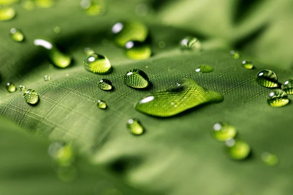 Tela Impermeable Primer Plano Textil Resistente Agua Con Gotas Agua —  Fotos de Stock