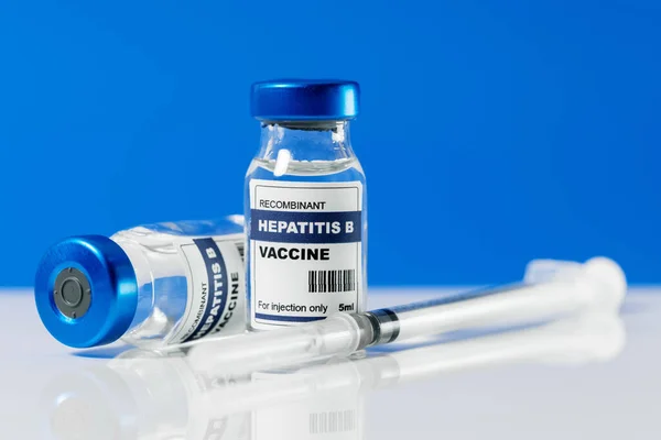 Injectiespuiten Injectiespuiten Met Hepatitis Virus — Stockfoto