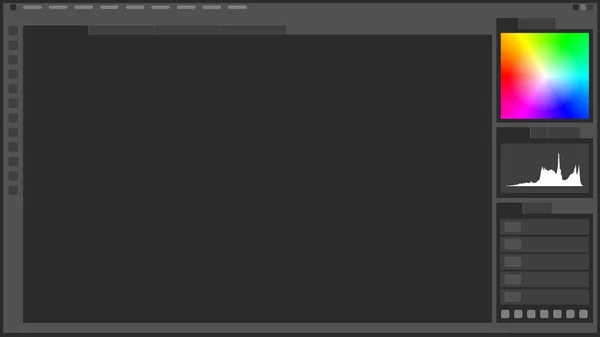 Photo Editing Graphics Creation Software Interface Template — Stock Photo, Image