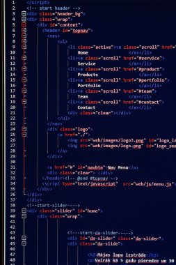 websitesi geliştirme - bilgisayar ekranında programlama kodu