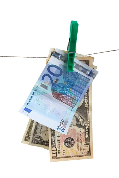 Geld witwassen van begrip. geïsoleerd op witte achtergrond — Stockfoto