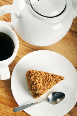 pasta ve kahve ahşap tablo