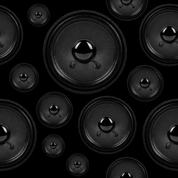 Altavoces de audio, patrón de fondo sin costuras — Foto de Stock