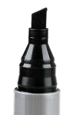 beyaz izole siyah keçeli kalem marker closeup