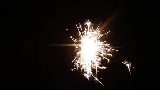 Sparkler no fundo preto — Vídeo de Stock